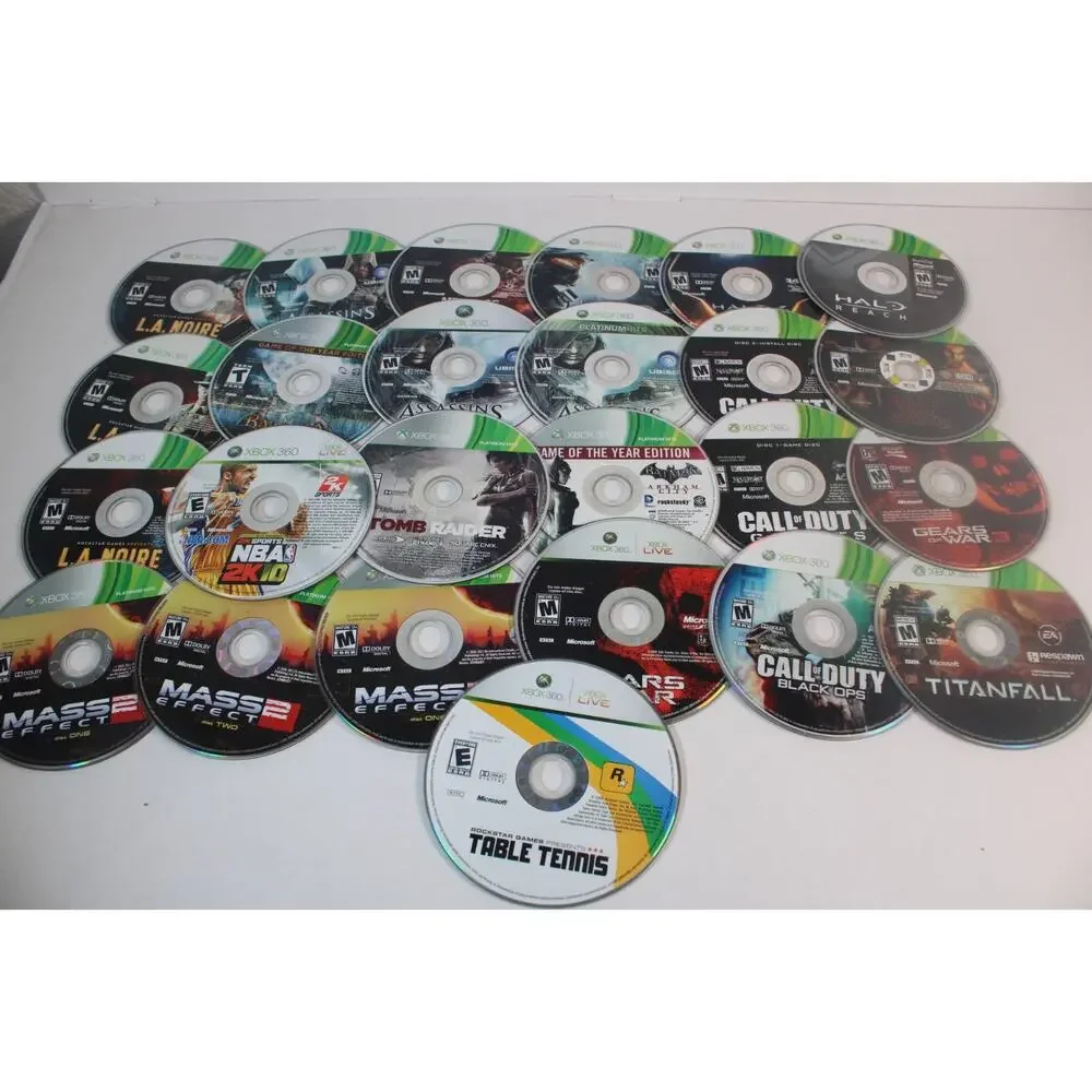 Microsoft Xbox 360 Game Bundle - Lot of 25 Games Disc only, untested 55E